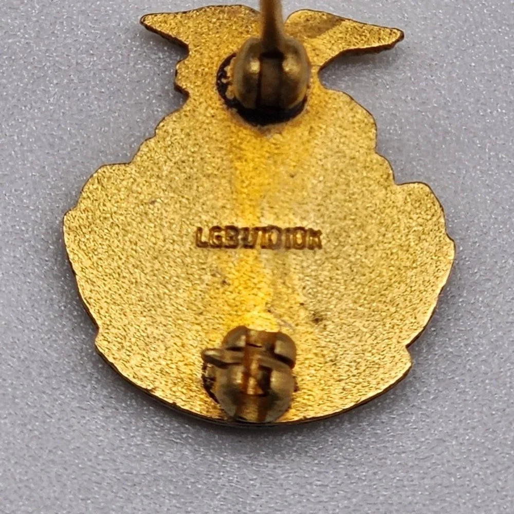 Vintage FFA Lapel Pin Honorary Eagle 10k Yellow Gold Filled Brooch Future Farmer